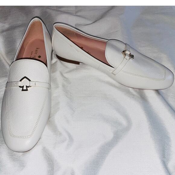 Kate Spade Cape Cod Spade Loafer - Women's Size 8.5 B - Flats In White - Picture 2 of 10